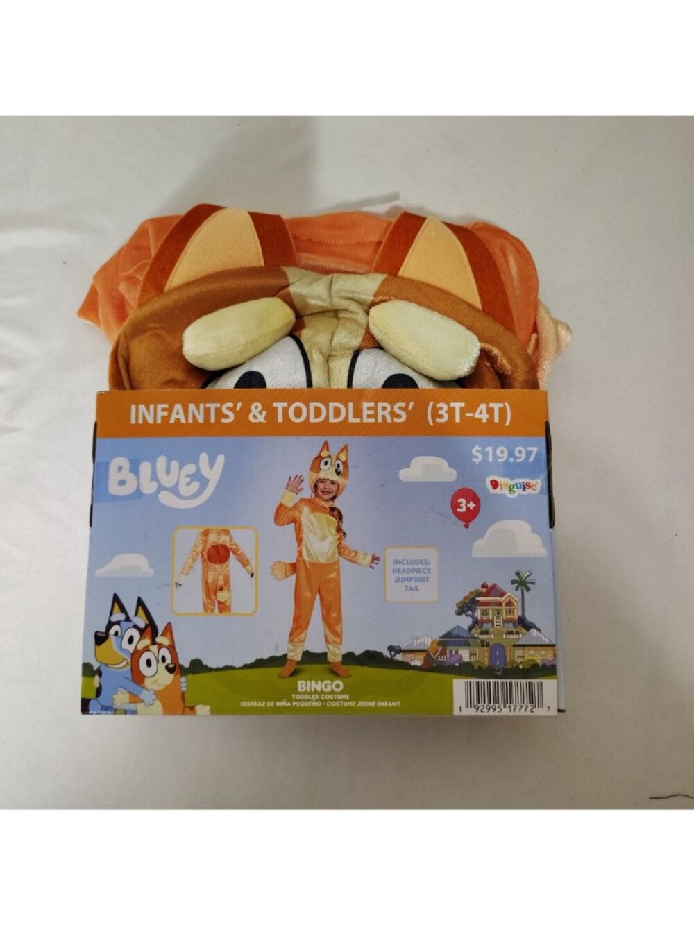 Disguise Toddler 3T/4T Bluey 3 Piece Bingo Jumpsuit Halloween Costume - Picture 2 of 9